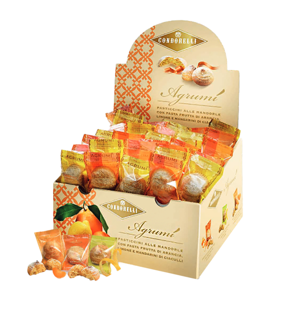 Condorelli Agrumì Pasticcini alle Mandorle con Pasta Frutta di Arancia Box 1kg