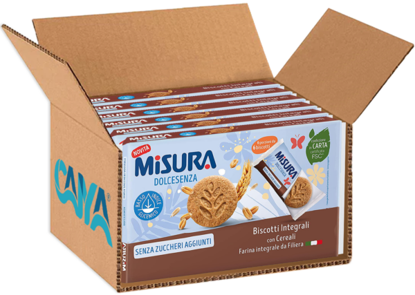 Misura Dolcesenza Biscotti Integrali con Cereali Senza Zuccheri Aggiunti 280g box
