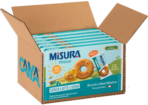 Misura Privolat Biscotti al Miele Senza Latte e Uova 400g