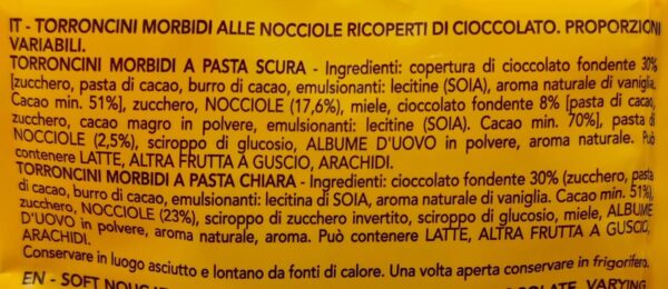 Tartufone Torroncini Morbidi 120g ingredienti