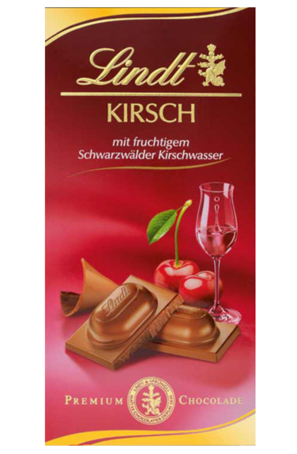 Lindt Kirsch Tavoletta di Cioccolato Alcolica 100g