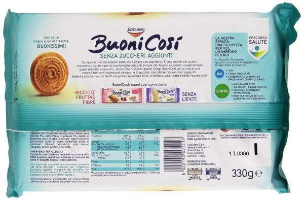 Galbusera BuoniCosi Frollino Classico Senza Zuccheri Aggiunti 330g