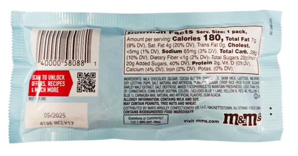 M&M's Crunchy Cookie Riso Soffiato 38,3g retro