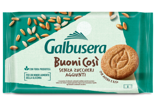 Galbusera BuoniCosi Biscotti con Avena e Riso Senza Zuccheri Aggiunti 300g