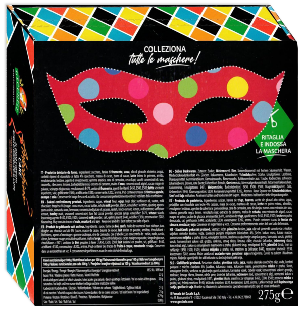 Gecchele Torta di Arlecchino al Cioccolato 275g retro