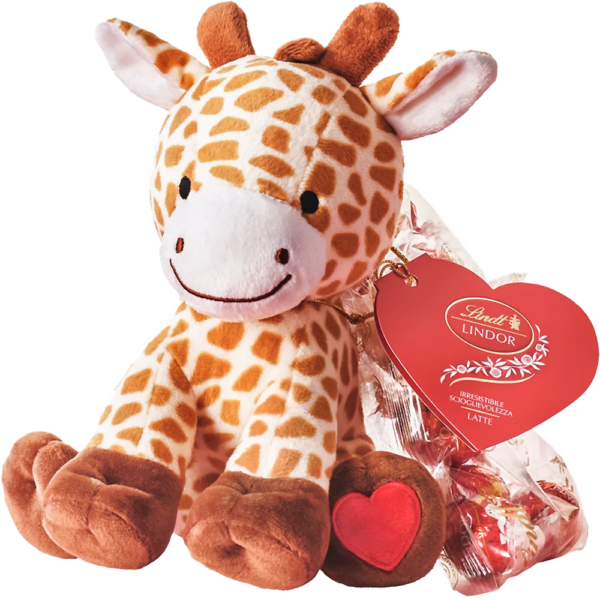 Lindt Peluche Giraffa con Praline al Cioccolato 100g