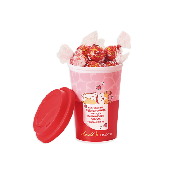 Lindt Bicchiere da Viaggio Rosso Corgi 112g