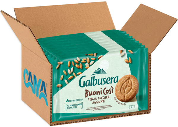 Galbusera BuoniCosi Biscotti con Avena e Riso Senza Zuccheri Aggiunti 300g box
