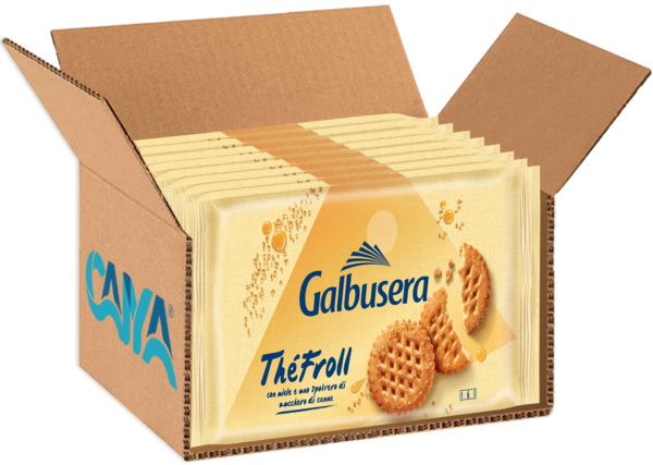 Galbusera TheFroll Biscotto con Miele e Zucchero di Canna 400g box