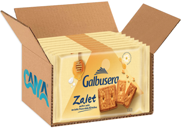 Galbusera Zalet Biscotto Malto, Miele e Latte 510g box