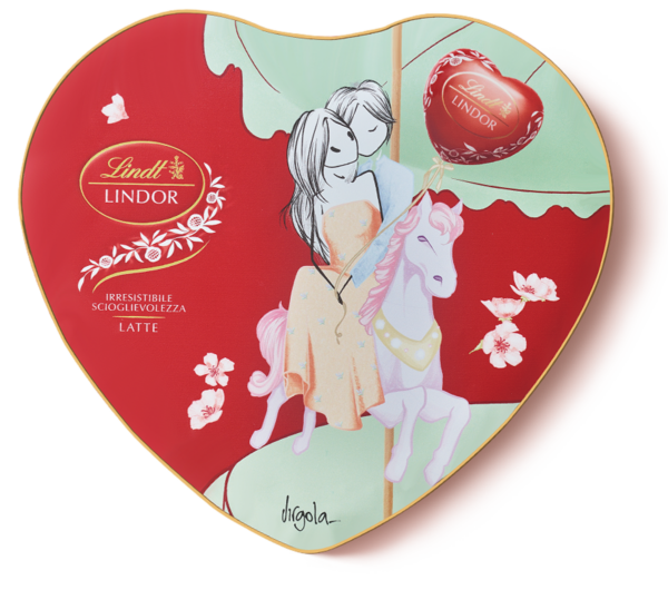 Lindt Lindor Latta Cuore Virgola Cioccolata a Latte 250g