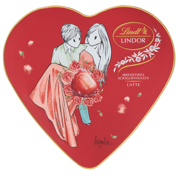 Lindt Lindor Latta Cuore Virgola Cioccolata a Latte 110g