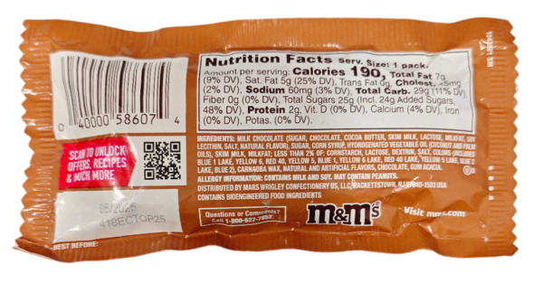 M&M's Caramel Cold Brew al Caramello e Caffe 40g retro