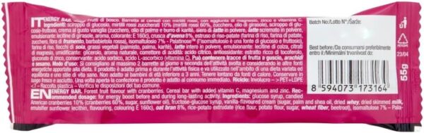 Nutrend Energy Bar Frutti di Bosco Barretta retro