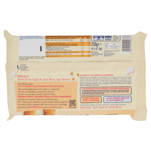 Galbusera Ottocento Biscotti di Pasta Frolla con Burro 250g