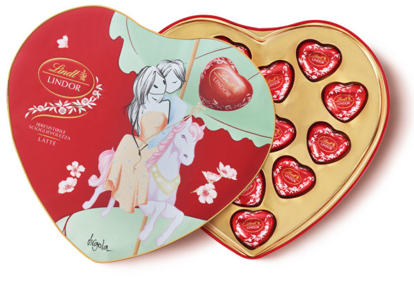 Lindt Lindor Latta Cuore Virgola Cioccolata a Latte 250g