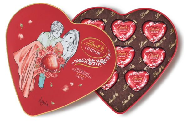 Lindt Lindor Latta Cuore Virgola Cioccolata a Latte 110g