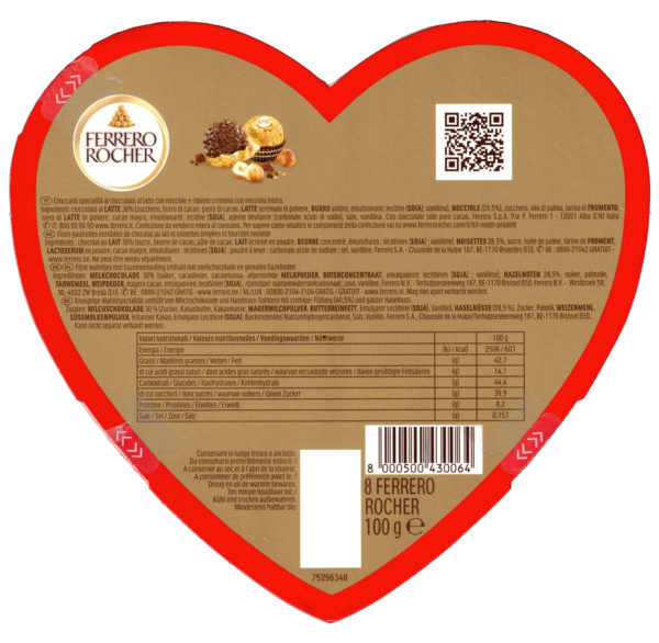 Ferrero Rocher Scatola Cuore T8 100g retro