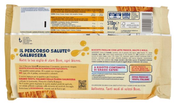 Galbusera Zalet Biscotto Malto, Miele e Latte 510g