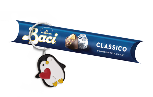 Baci Perugina Tubo Classico con Portachiavi Pinguino 87,5g