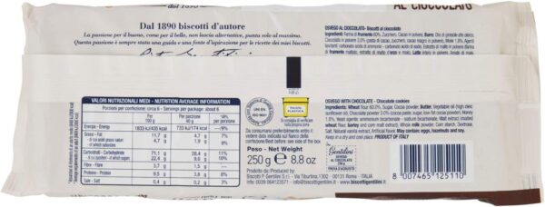 Gentilini Osvego Biscotti al Cioccolato 250g retro