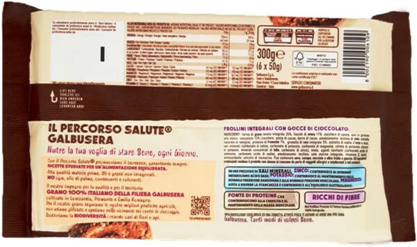 Galbusera Protein-G Frollini Integrali con Cioccolato, Avena e Soia 300g