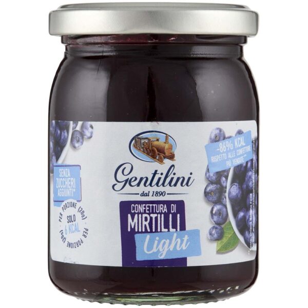 Gentilini Light Confettura Mirtillo 220g