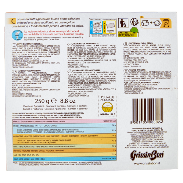 GrissinBon Fette Biscottate Integrali FrescheBiscottate 250g retro