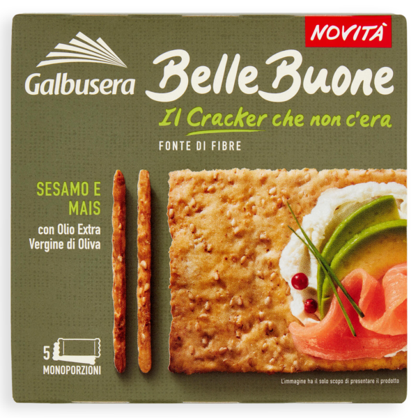 Galbusera BelleBuone Cracker con Sesamo e Mais 200g