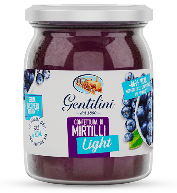 Gentilini Light Confettura Mirtillo 220g