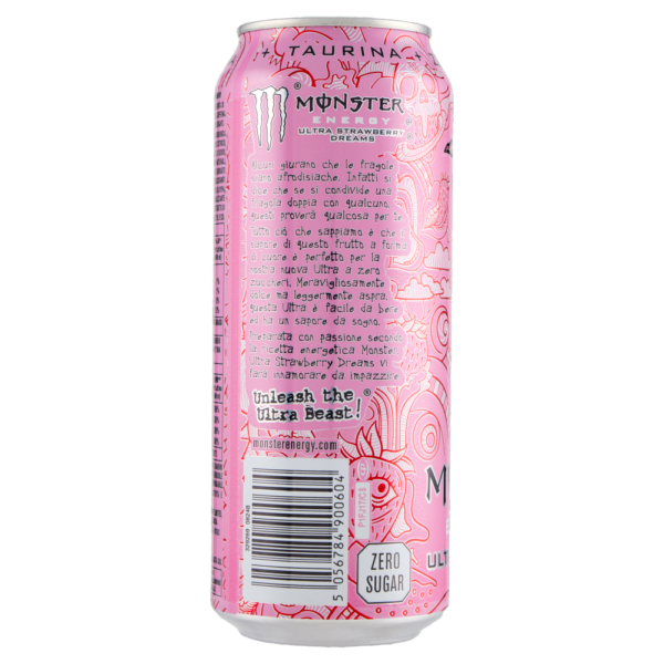 Monster Energy Ultra Strawberry Dreams alla Fragola 500ml retro