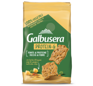 Galbusera Protein-G Cracker con Legumi, Semi e Lenticchie Rosse 200g box