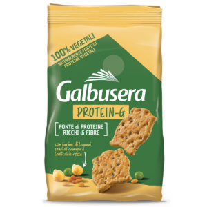 Galbusera Protein-G Cracker con Legumi, Semi e Lenticchie Rosse 200g box
