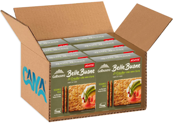 Galbusera BelleBuone Cracker con Sesamo e Mais 200g box