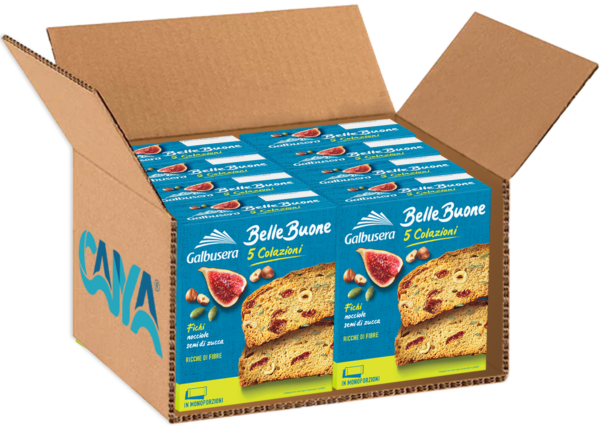 Galbusera BelleBuone Fette Spesse con Fichi, Nocciole e Semi di Zucca 200g box