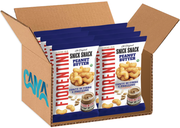 Fiorentini Snick Snack Peanut Butter Cornetti di Mais con Crema di Arachidi 70g box