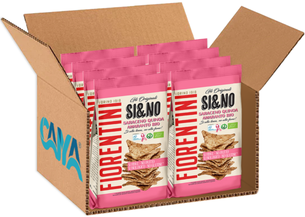 Fiorentini Si&No BIO Triangolini di Grano Saraceno con Quinoa e Amaranto 80g box