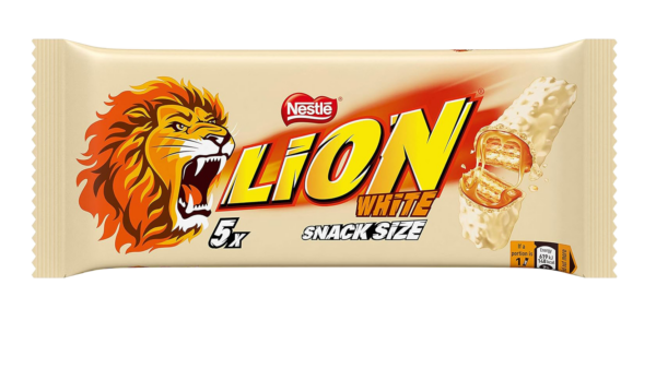 Lion White Barretta al Cioccolato Bianco con Wafer e Riso Soffiato 150g