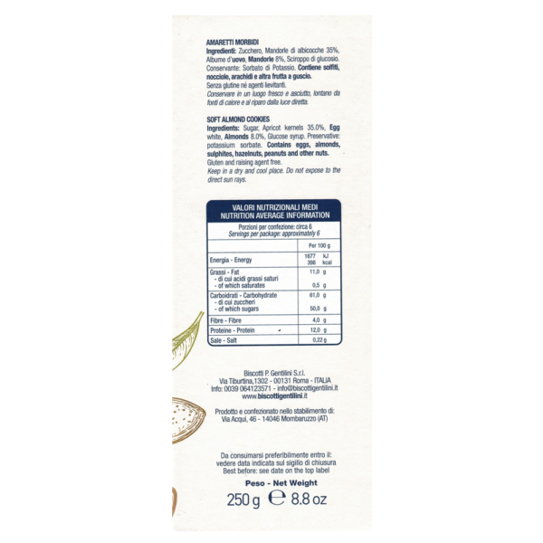 Gentilini Amaretti alla Mandorla 250g