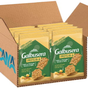Galbusera Protein-G Cracker con Legumi, Semi e Lenticchie Rosse 200g box