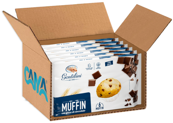 Gentilini Muffin con Gocce di Cioccolato 252g box