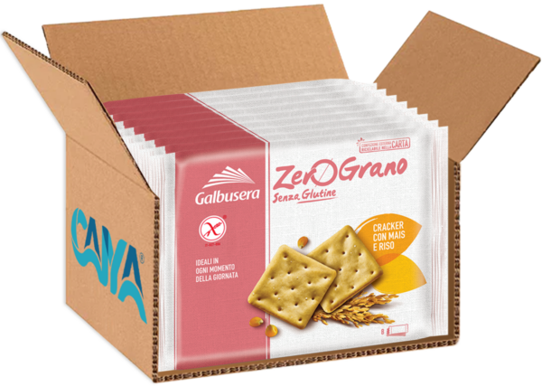 Galbusera ZeroGrano Cracker con Mais e Riso Senza Glutine 320g box