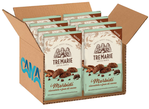 Tre Marie i Morbidi Frollini con Cioccolato e Fave di Cacao 300g box