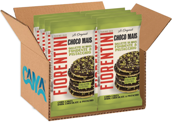 Fiorentini Choco Mais Gallette di Mais con Cioccolato Fondente e Pistacchio 72g box