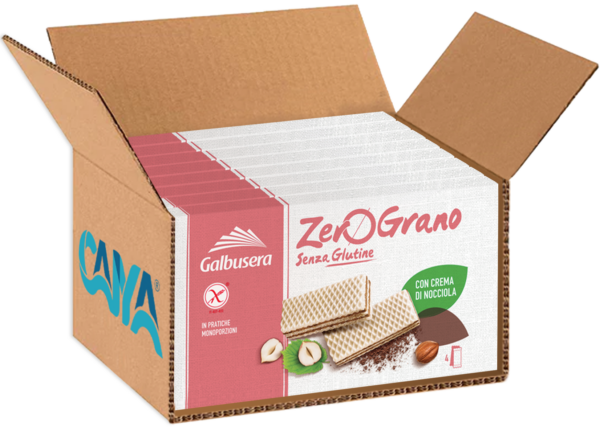 Galbusera ZeroGrano Wafer a Nocciola Senza Glutine 180g box
