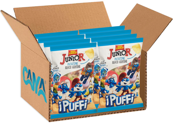 San Carlo Junior Puffi Patatine Senza Glutine con Girapuffo 30g box