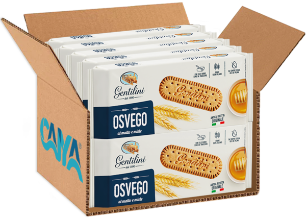 Gentilini Osvego Biscotti Secchi al Malto e Miele 250g box