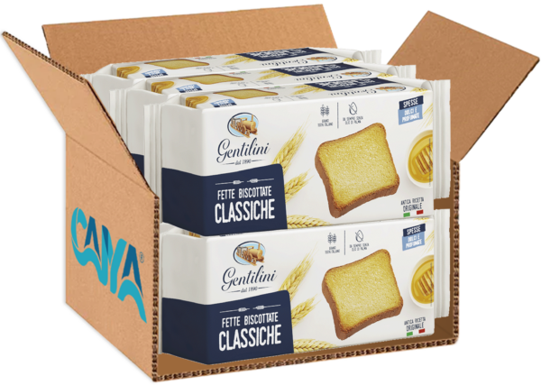 Gentilini Fette Biscottate Classiche Spesse Dolci e Profumate 185g box