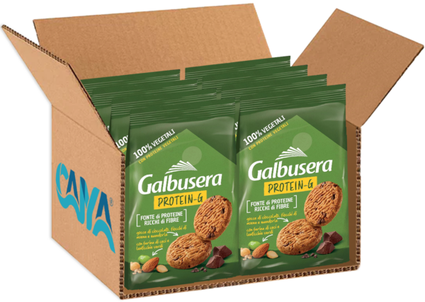 Galbusera Protein-G Frollini Integrali con Cioccolato e Legumi 280g box