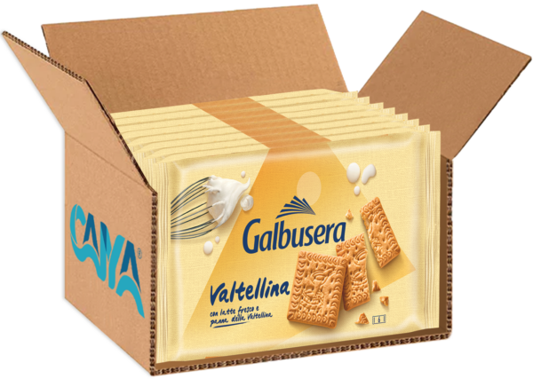 Galbusera Valtellina Biscotti con Latte Fresco e Panna 500g box